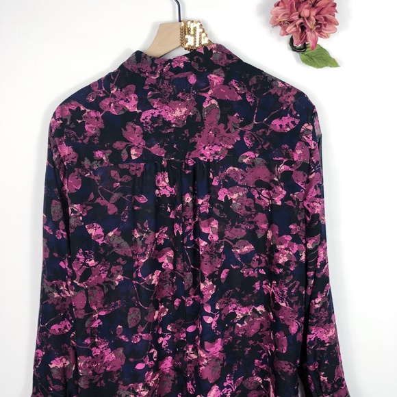 [AVA & VIV] Floral Button Up Tunic Top - Picture 5 of 8